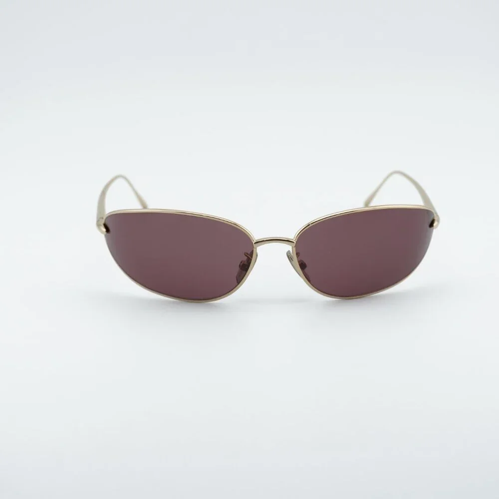 Exclusive Sale! Loewe LW40164U 32U Sunglasses Gold Oval Frame, Purple Lenses